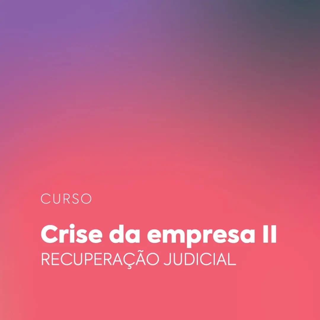 Capa do curso Crise da empresa II